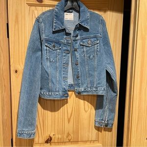 Asos Blue Denim Cropped Jean Jacket